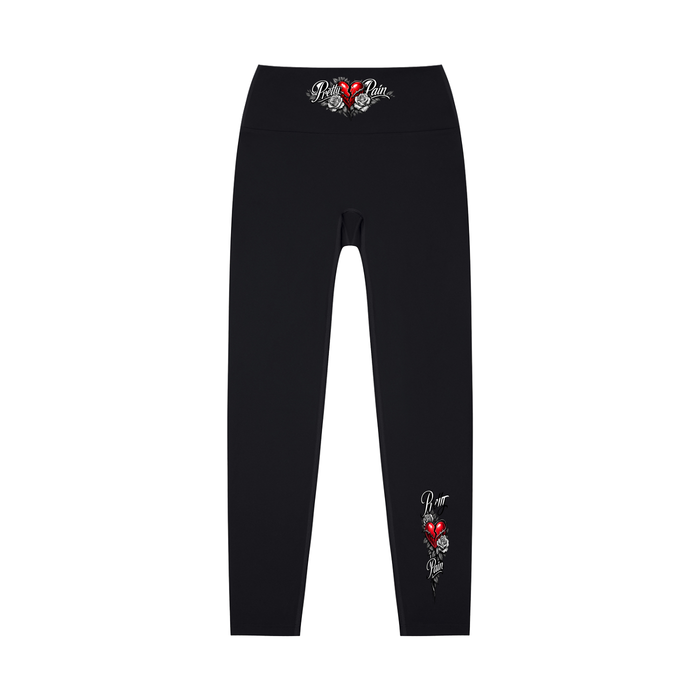 Built From Pain high-waisted yoga leggings featuring a sleek design and comfortable fit, ideal for active workouts.