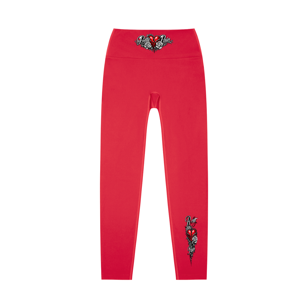 High-waisted yoga leggings by Built From Pain, featuring a snug fit, stretchy fabric, and stylish design for active wear.