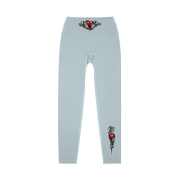 High-waisted Pretty Pain yoga leggings by Built From Pain, featuring a sleek fit and comfortable stretch for active wear.