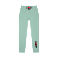 High-waisted yoga leggings from Built From Pain featuring a sleek fit and stretch fabric for comfortable movement.