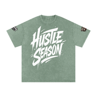 Built From Pain Hustle Season Snow Washed Oversized Cotton T-Shirt, shown in a relaxed fit with a soft, distressed finish.