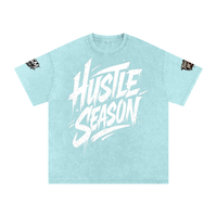 Built From Pain Hustle Season Snow Washed Oversized Cotton T-Shirt, soft white fabric with a relaxed fit and subtle branding.