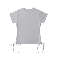 Built From Pain essential drawstring T-shirt in black with adjustable drawstrings and a comfortable fit.