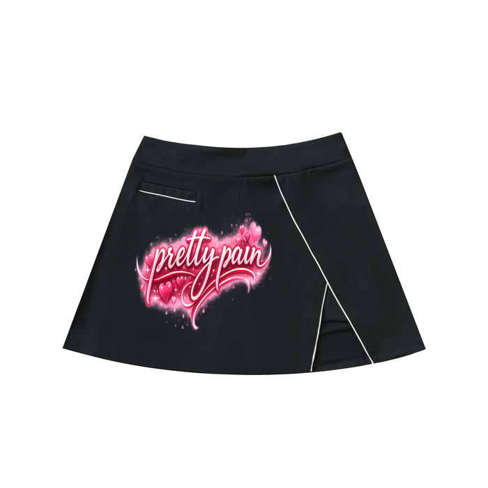 High-waist pocketed A-line skirt by Built From Pain, featuring a stylish silhouette and functional pockets, shown in the image.