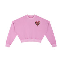 Built From Pain vintage washed cropped sweatshirt shown in soft, faded fabric with a relaxed fit and distressed details.