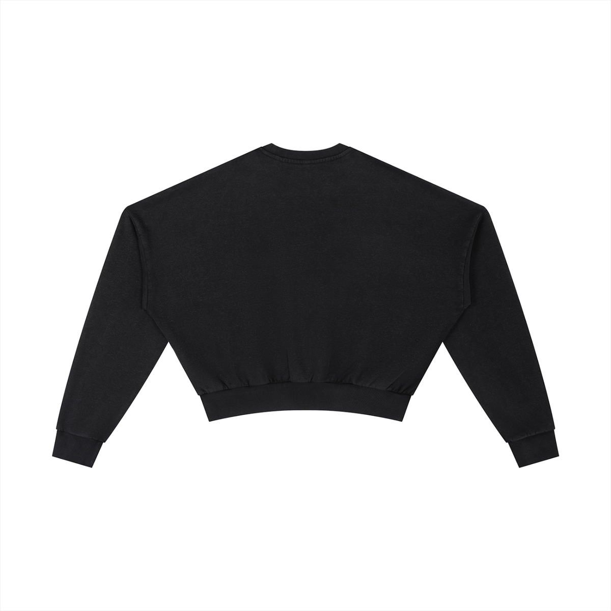 Built From Pain vintage washed cropped sweatshirt with a relaxed fit, featuring a distressed, faded look and casual style.
