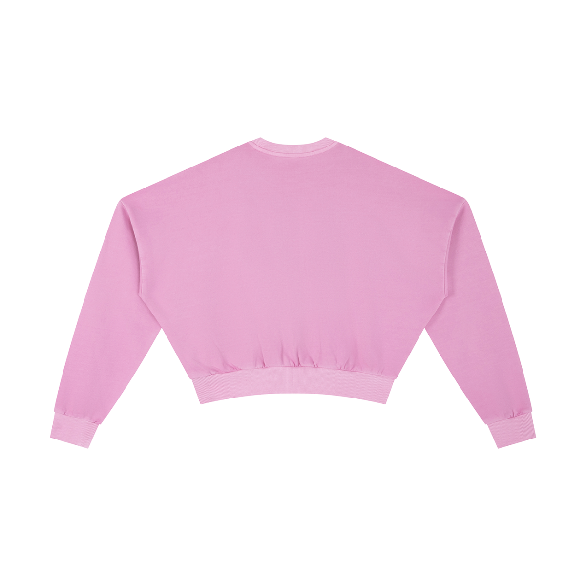 Vintage washed cropped sweatshirt by Built From Pain, featuring a relaxed fit and distressed fabric texture.