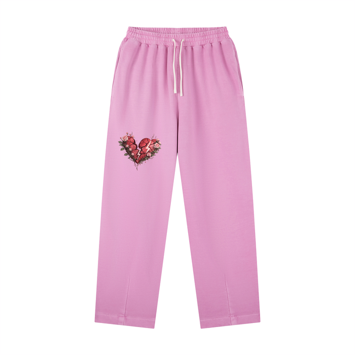 Vintage Washed Drawstring Sweatpants by Built From Pain, showing relaxed fit with washed fabric and adjustable drawstring waist.