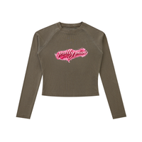 Built From Pain dyed washed raglan long sleeve slim T-shirt showing a relaxed fit and faded color with contrasting sleeves.