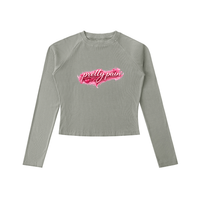 Built From Pain dyed washed raglan long sleeve slim T-shirt featuring a casual, distressed look with contrasting sleeves and a relaxed fit.