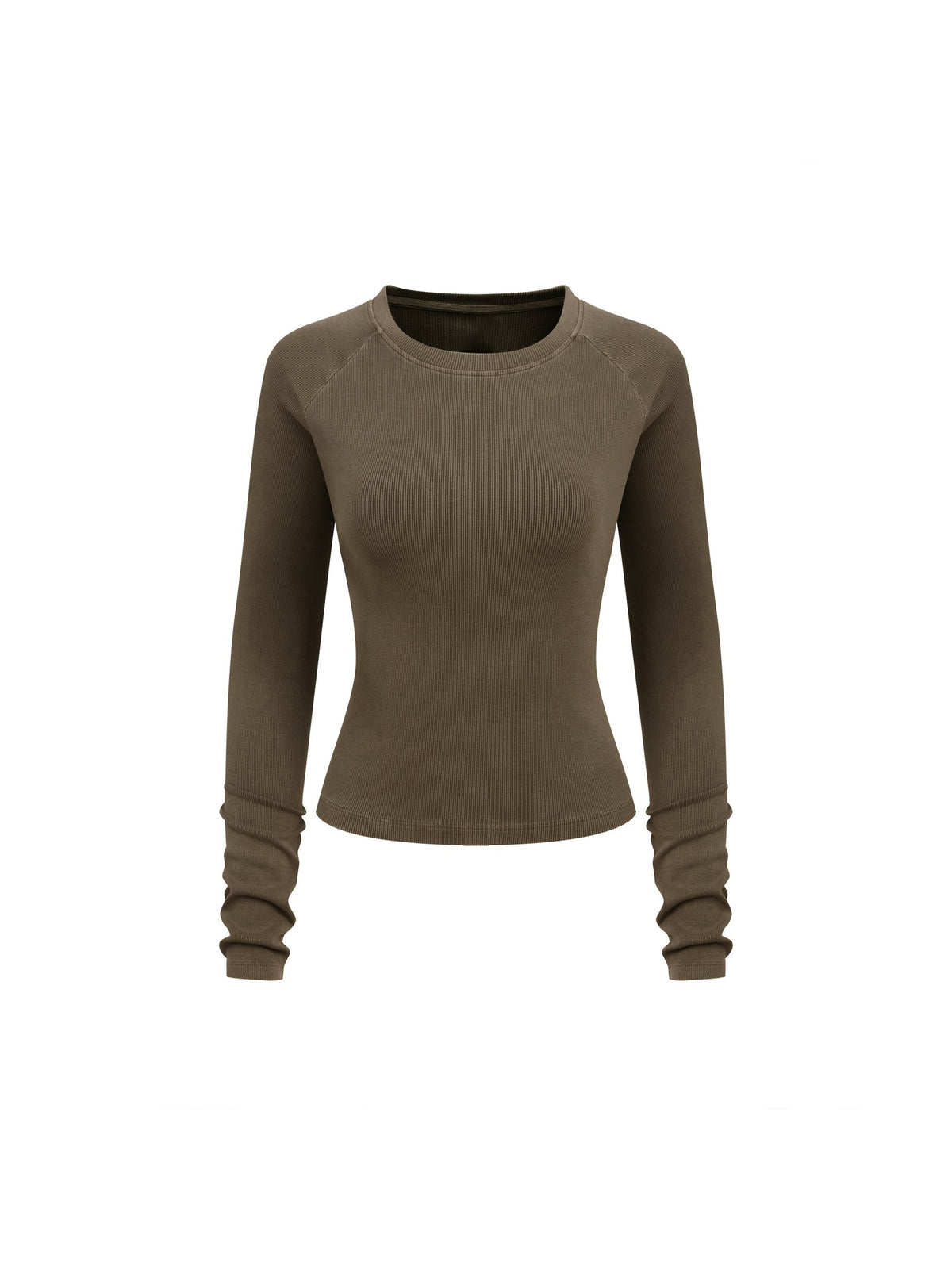 Built From Pain dyed washed raglan long sleeve slim T-shirt with a casual, vintage-inspired design and contrasting sleeve colors.
