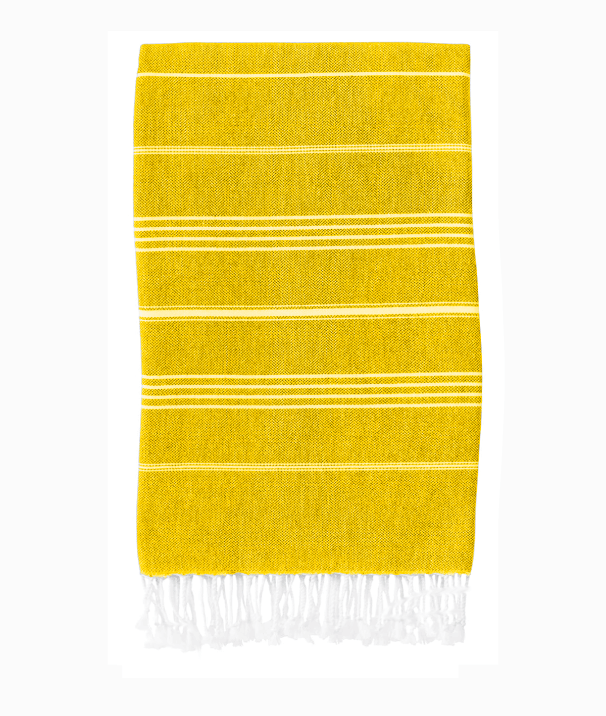 Navy classic Turkish towel by Buldano featuring woven stripes, lightweight and soft for beach or spa use.