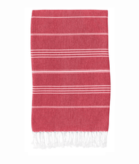 Navy classic Turkish towel by Buldano with traditional woven pattern, lightweight and soft for beach or home use.