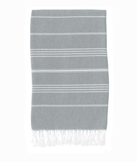 Navy classic Turkish towel by Buldano, featuring traditional woven design and lightweight, absorbent fabric perfect for beach or spa.