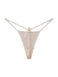 Nude BUNNIES ROOM lingerie G-string thong showcasing minimal coverage and delicate fabric detail.