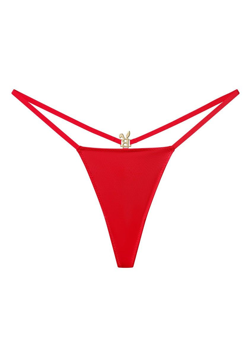 Red Bunnies Room lingerie G-string, minimal and stylish, with delicate waistband and revealing design.