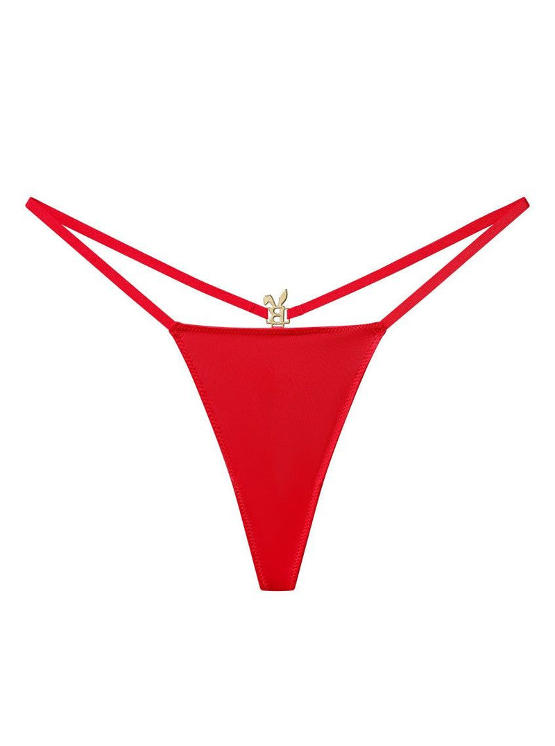 Red Bunnies Room lingerie G-string, minimal and stylish, with delicate waistband and revealing design.