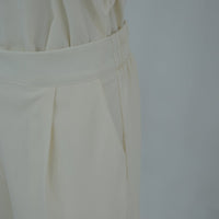 Button-Front Longline Top & Wide-Leg Trouser Set(MS456)