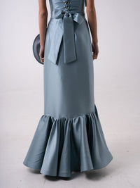 Carolina Sanz Portofino skirt in lightweight fabric with a stylish design, shown in a full-length view.