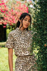 Carolina Sanz Sophia Top featuring a stylish design, lightweight fabric, and a flattering fit, shown in a close-up view.