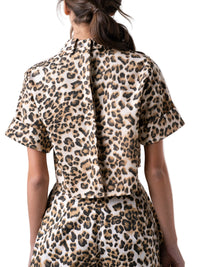 Carolina Sanz Sophia Top, stylish women's top with a fitted design and soft fabric, shown in a close-up view.