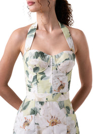 Carolina Sanz Vega Bustier top shown in black, featuring a fitted design and strapless style for a chic, modern look.