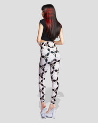 Black Purrfect Sin Leggings by Cats n Scribbles featuring feline-themed print, stretchy and comfortable for everyday wear.