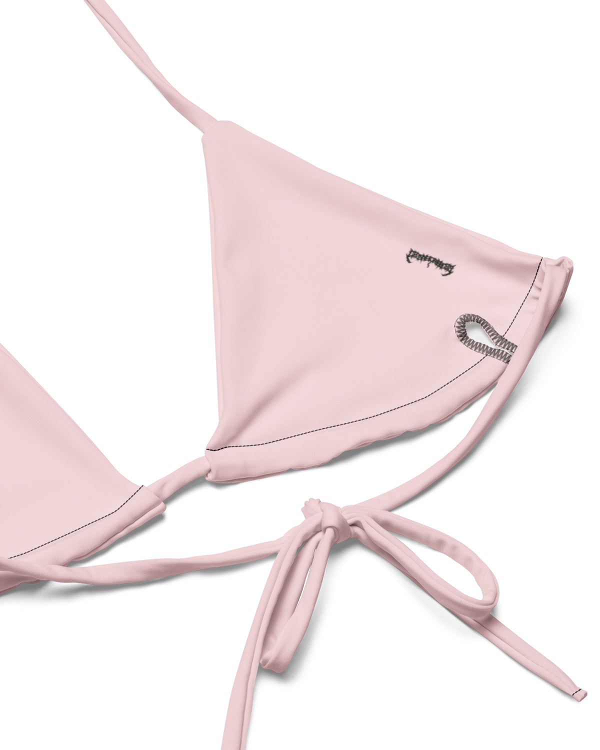 Digital Doll Bikini swimwear by Cats n Scribbles in ballet pink, featuring a stylish bikini top and bottom for summer beachwear.