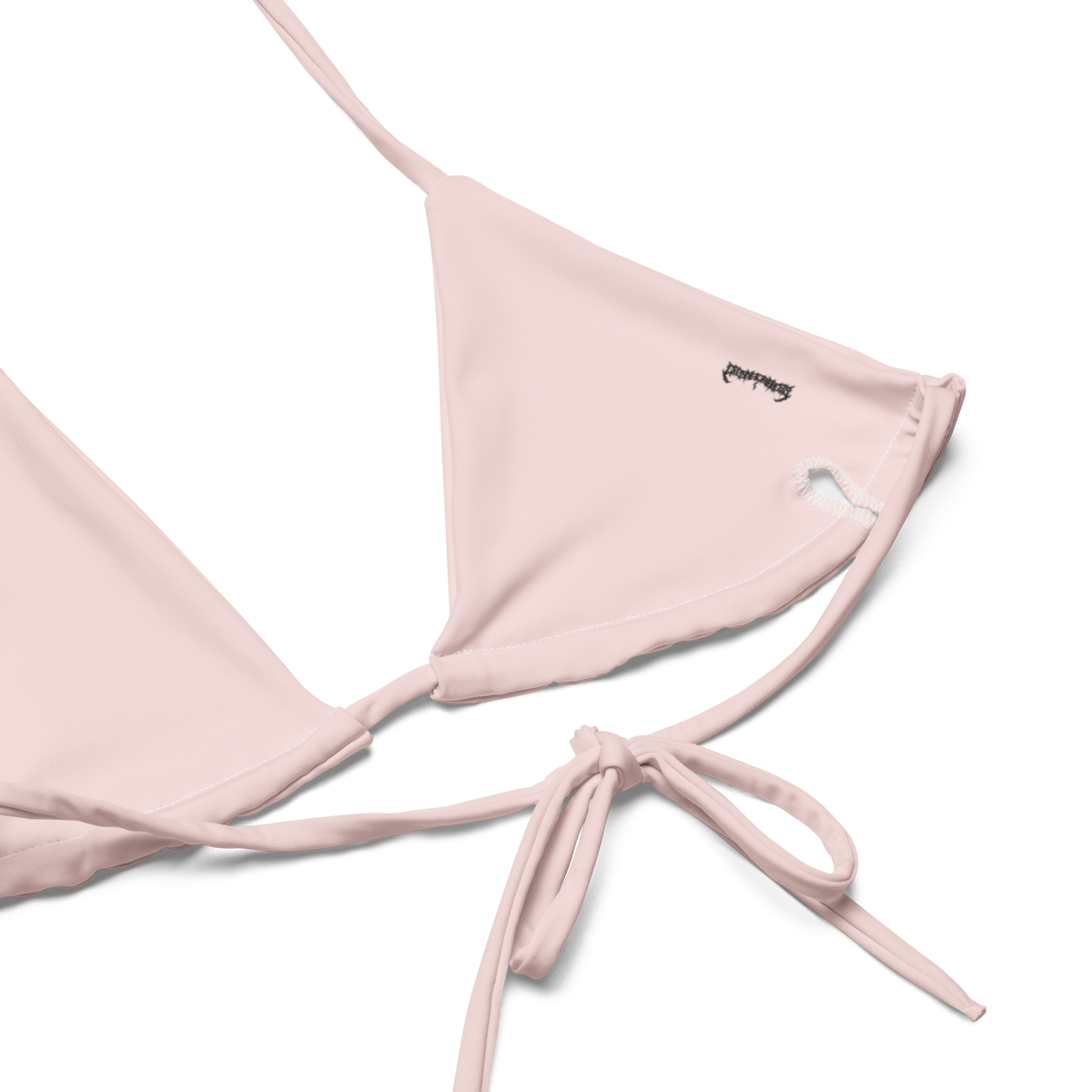 Pink Kitty.exe bikini swimwear by Cats n Scribbles featuring a cute cat print, shown in 2XS size on a model.