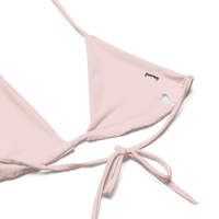 Pink Kitty.exe bikini swimwear by Cats n Scribbles featuring a cute cat print, shown in 2XS size on a model.
