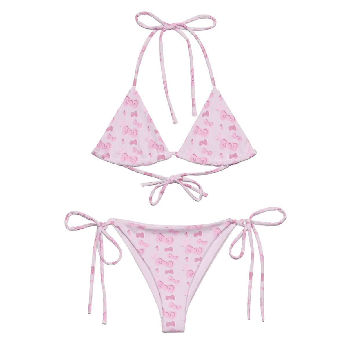 Hello Meow Bikini from Cats n Scribbles swimwear, featuring a stylish bikini with playful cat-themed design.