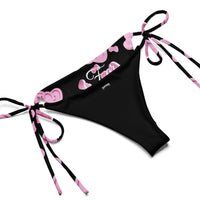 Too Purr bikini swimwear by Cats n Scribbles featuring a playful cat print in vibrant colors on a two-piece bikini.