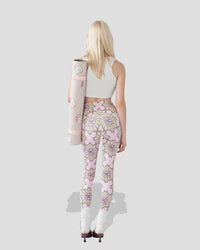 Pink Purrfection Sculpt Leggings for women by Cats n Scribbles, featuring a fitted, stylish design and comfortable stretch fabric.