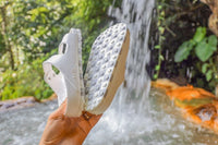 CCILU Horizon Check women's sandals in grey and white with a stylish check pattern and comfortable sandal design.