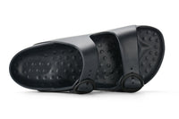 Black and white CCILU Horizon Check women's sandals with open toe design and adjustable straps.