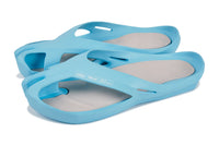 CCILU women's Stepping Stones Caring sandal in sky blue with three straps and open toe design, made for comfortable casual wear.