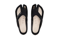 CCILU women's stepping stones caring sandals in charcoal black, featuring comfortable slip-on design with textured sole.