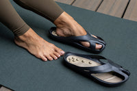 Women’s CCILU Stepping Stones Caring sandal with adjustable straps and cushioned sole, in neutral beige color.
