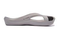 CCILU women's Stepping Stones Caring sandals in platinum grey with comfortable strap design and textured sole.