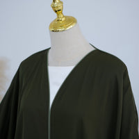 Contrast Piped Batwing Open Abaya(MOA325)