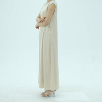 Corset-Back Lace-Up Sleeveless Maxi Dress(MS472)