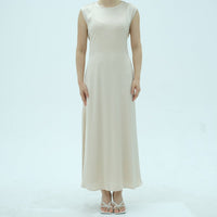 Corset-Back Lace-Up Sleeveless Maxi Dress(MS472)