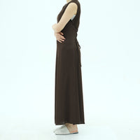 Corset-Back Lace-Up Sleeveless Maxi Dress(MS472)