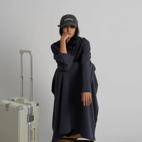 Cotton Half-Zip Top & Maxi Skirt Set(MS441)