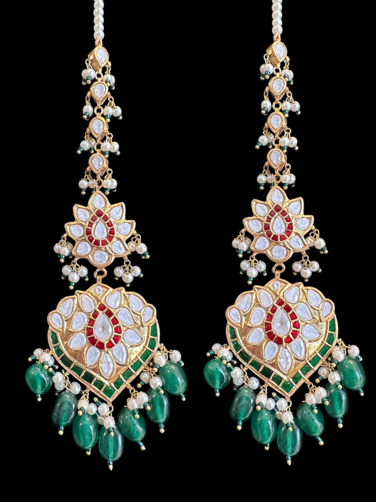 Deccan Jewelry BR466 Subah high-quality meena bridal set with intricate gold and gemstone detailing, ready to ship.