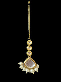 Deccan Jewelry BR499 Nudar bridal set with kundan and pearl jewelry, ready to ship, featuring intricate design and craftsmanship.