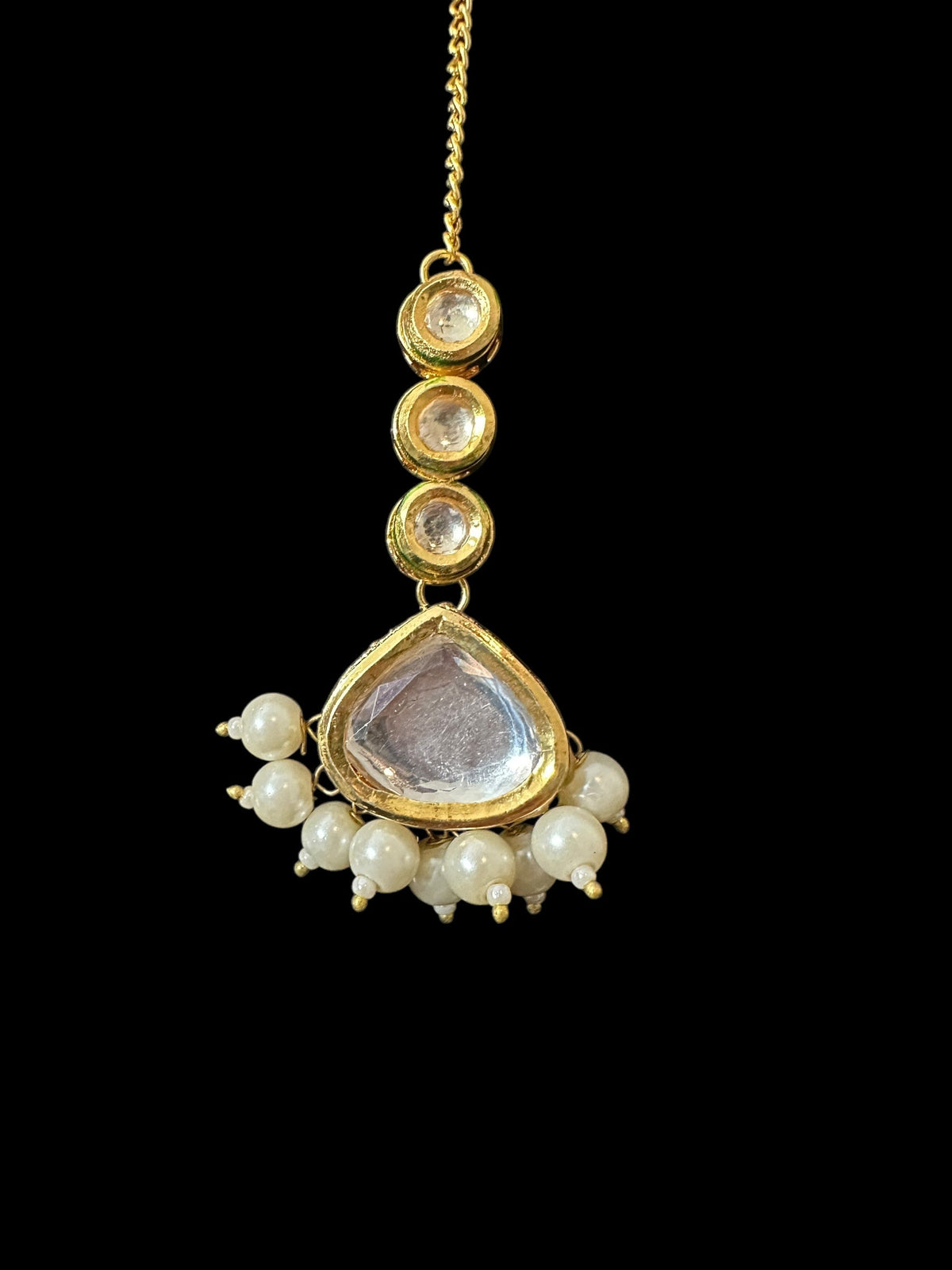 Deccan Jewelry BR499 Nudar bridal set with kundan and pearl jewelry, featuring intricate traditional design and craftsmanship.