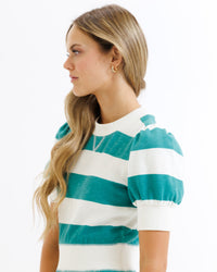 Downeast short sleeve Perfect Balance dress displayed on a hanger, featuring a relaxed fit and casual style perfect for warm weather.