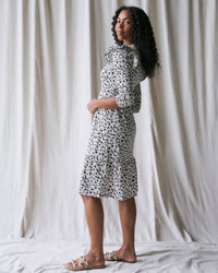 Downeast New Romance Dress in size XS, featuring a floral print and flowing fabric, perfect for a romantic, feminine look.