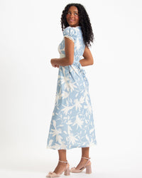 Downeast In Bloom dress featuring floral pattern, sleeveless design, and lightweight fabric in a vibrant, summery style.